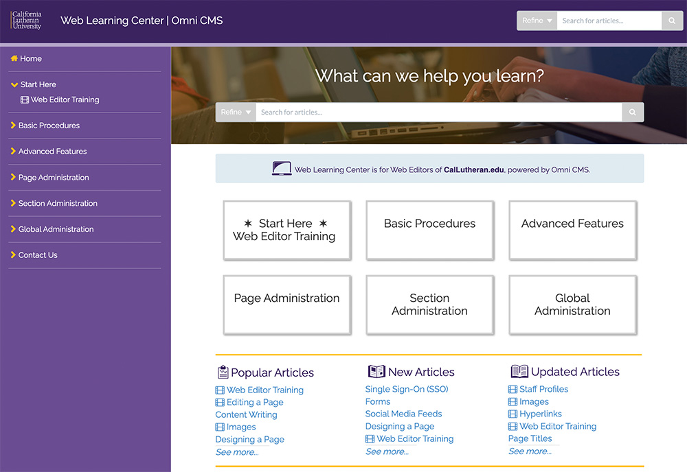 Web Learning Center
