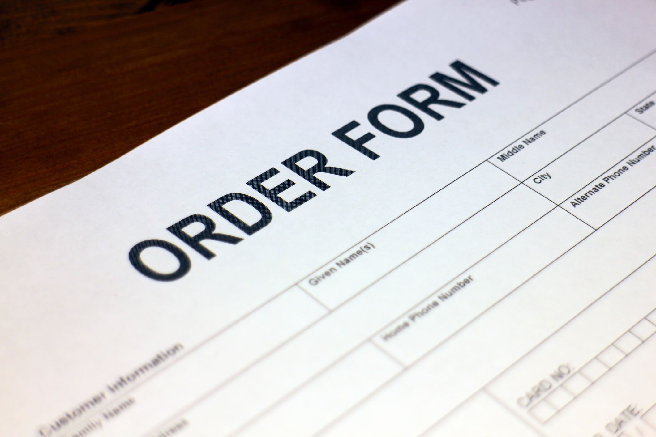 Diploma order form