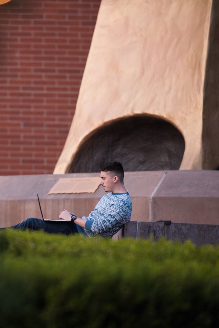 Student studying employment policies